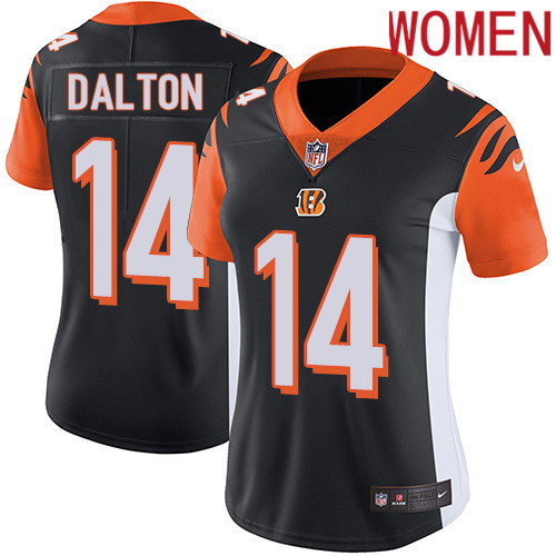 2019 Women Cincinnati Bengals #14 Dalton black Nike Vapor Untouchable Limited NFL Jersey->women nfl jersey->Women Jersey